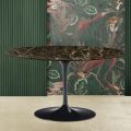 Tavolino Tulip Saarinen H 41 con Piano in Marmo Emperador Dark Made in Italia - Scarlet