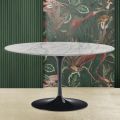 Tavolino Tulip Saarinen H 41 in Marmo di Carrara Statuarietto Made in Italy - Scarlet