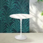 Tavolino Tulip Saarinen H 52 cm in Ceramica Florim Statuario Lucido - Scarlet Viadurini