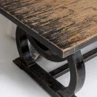 Tavolo 200x100 cm in Legno di Pino e Base in Finitura Wash Antichizzato - Aieta Viadurini