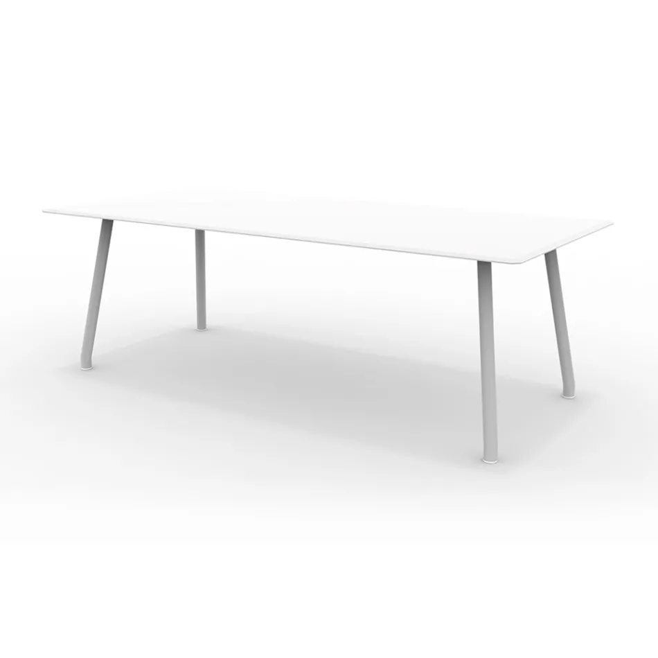 Tavolo 220x100 cm da Esterno in Alluminio di Diverse Finiture - Risplendente Viadurini