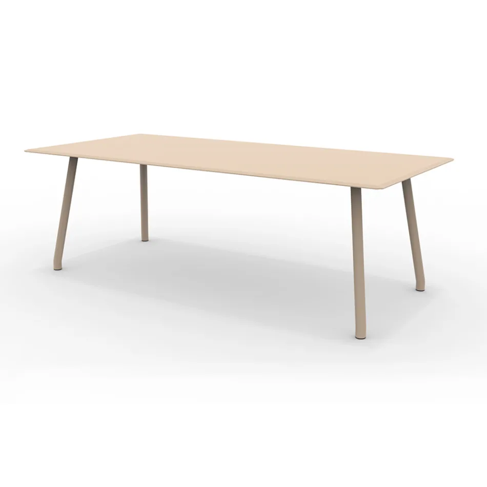 Tavolo 220x100 cm da Esterno in Alluminio di Diverse Finiture - Risplendente Viadurini