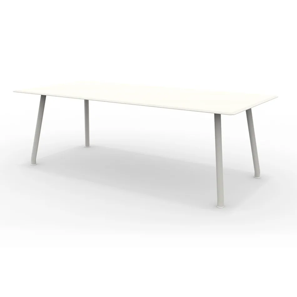 Tavolo 220x100 cm da Esterno in Alluminio di Diverse Finiture - Risplendente Viadurini