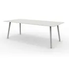 Tavolo 220x100 cm da Esterno in Alluminio di Diverse Finiture - Risplendente Viadurini