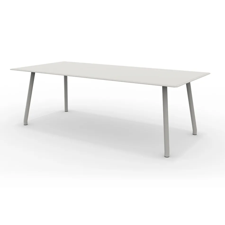 Tavolo 220x100 cm da Esterno in Alluminio di Diverse Finiture - Risplendente Viadurini