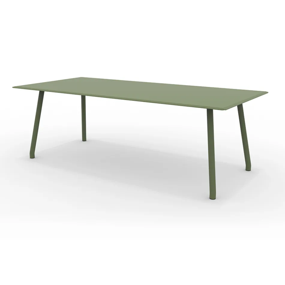 Tavolo 220x100 cm da Esterno in Alluminio di Diverse Finiture - Risplendente Viadurini