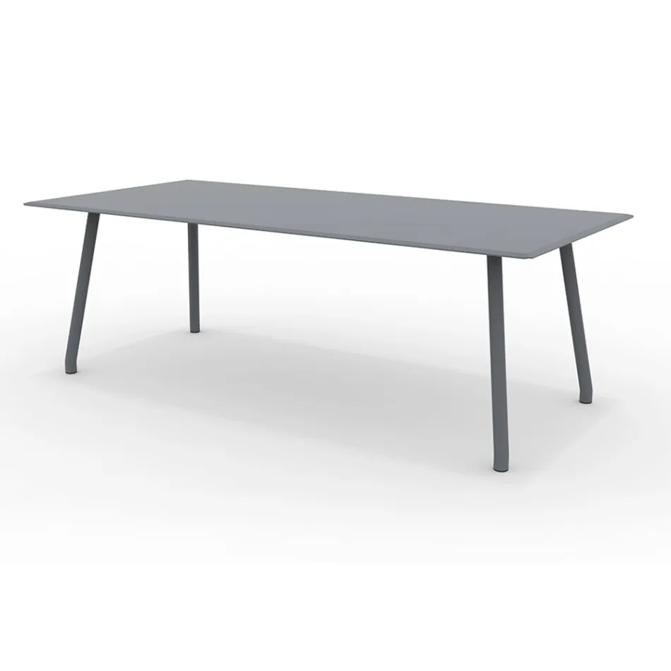 Tavolo 220x100 cm da Esterno in Alluminio di Diverse Finiture - Risplendente Viadurini