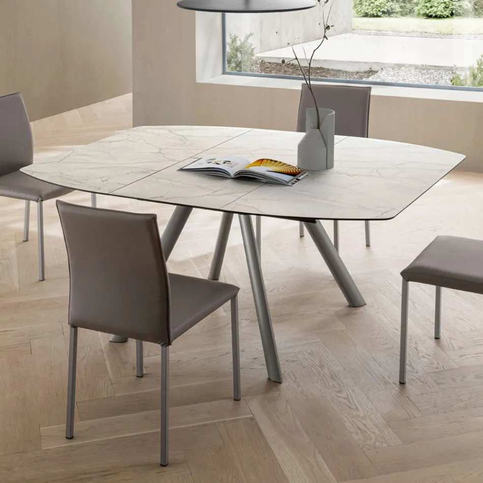 Tavolo a Botte Allungabile a 170 cm in HPL Stratificato - Convivio Viadurini