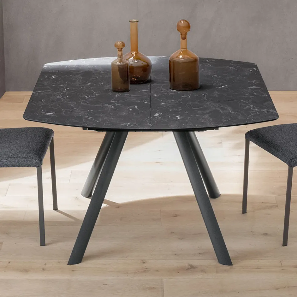 Tavolo a Botte Allungabile a 170 cm in HPL Stratificato - Convivio Viadurini