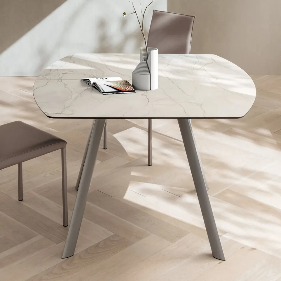 Tavolo a Botte Allungabile a 170 cm in HPL Stratificato - Convivio Viadurini