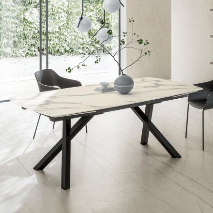 Tavolo a Botte Allungabile a 240 o 280 cm in HPL Stratificato - Dialogo Viadurini