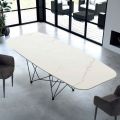 Tavolo a Forma di Botte Moderno in Ceramica e Acciaio Made in Italy – Ezzellino