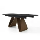 Tavolo Allugabile a 276 cm in Ceramica Noir Desir Made in Italy - Equatore Viadurini