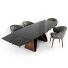Tavolo Allugabile a 276 cm in Ceramica Noir Desir Made in Italy - Equatore Viadurini
