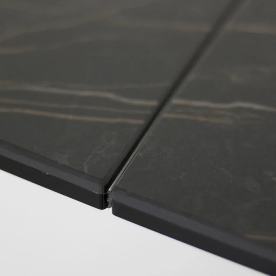 Tavolo Allugabile a 276 cm in Ceramica Noir Desir Made in Italy - Equatore Viadurini