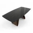 Tavolo Allugabile a 276 cm in Ceramica Noir Desir Made in Italy - Equatore Viadurini
