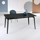 Tavolo Allungabile 160/240x90 cm in Pietra Sinterizzata Effetto Marmo - Samus Viadurini
