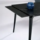 Tavolo Allungabile 160/240x90 cm in Pietra Sinterizzata Effetto Marmo - Samus Viadurini