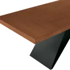 Tavolo Allungabile 160/240x90 cm Realizzato in Noce e Ferro - Nodo Viadurini