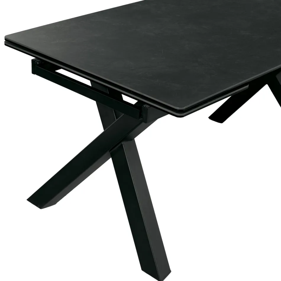 Tavolo Allungabile 160/240x90 cm Realizzato in Vetro Ceramica - Master Viadurini
