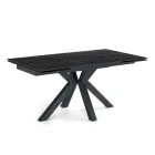 Tavolo Allungabile 160/240x91 cm in Pietra Sinterizzata Effetto Marmo - Palazzo Viadurini