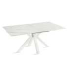Tavolo Allungabile 180/240x100 cm in Pietra Sinterizzata Effetto Marmo - Loggia Viadurini