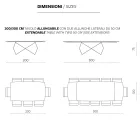 Tavolo Allungabile 200/300x100 in Rovere Impiallacciato e Metallo - Incrocio Viadurini