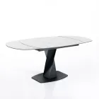 Tavolo Allungabile a 165 cm in Metallo e Ceramica - Boccanera Viadurini