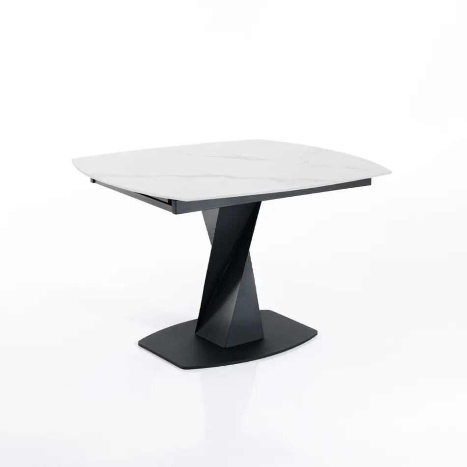 Tavolo Allungabile a 165 cm in Metallo e Ceramica - Boccanera Viadurini