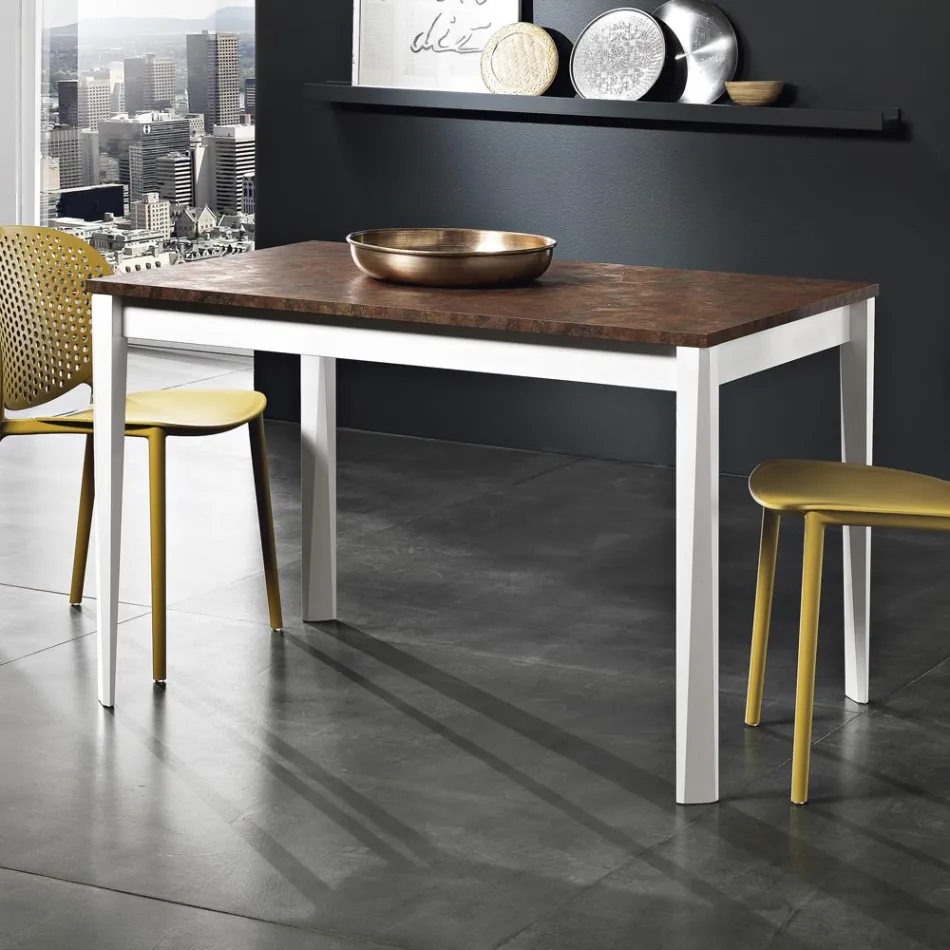 Tavolo Allungabile a 180 cm in Faggio e Melaminico Made in Italy - Otiello Viadurini