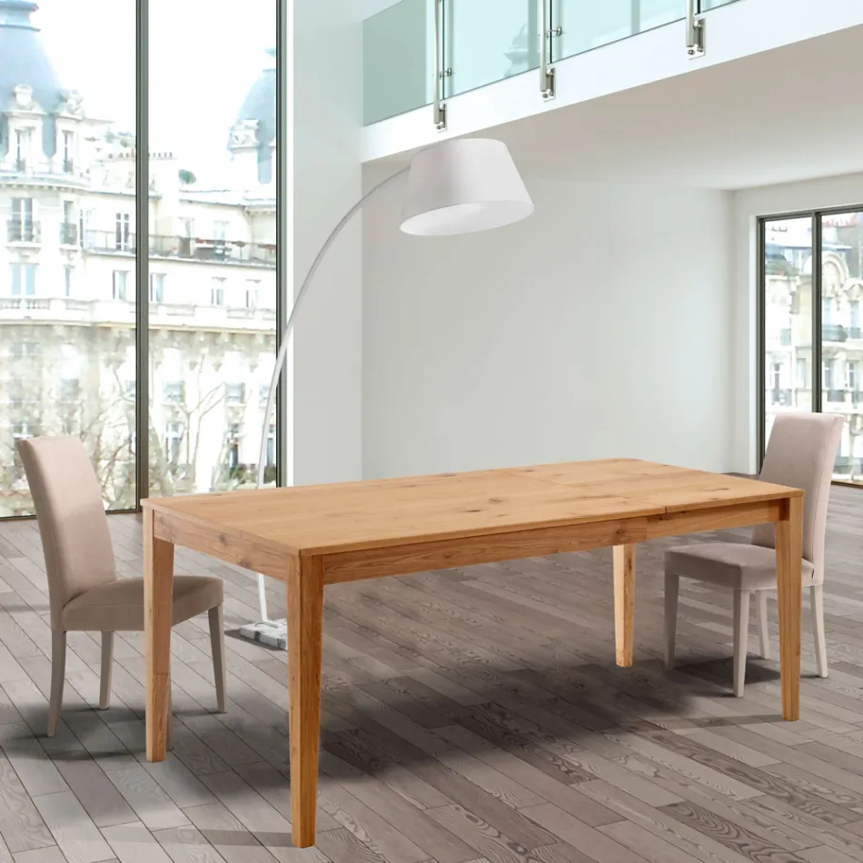 Tavolo Allungabile a 180 cm in Legno Massello di Betulla - Tallio Viadurini