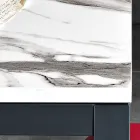 Tavolo Allungabile a 180 cm in Metallo Antracite Made in Italy - Beatrise Viadurini
