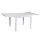 Tavolo Allungabile a 180 cm o 220 cm con Piano in Vetro Temprato - Cartellina Viadurini