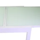 Tavolo Allungabile a 180 cm o 220 cm con Piano in Vetro Temprato - Cartellina Viadurini