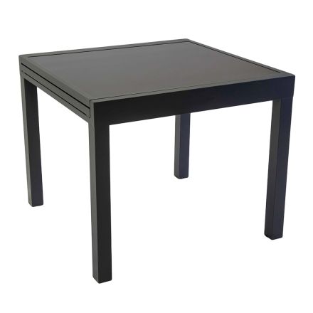 Tavolo Allungabile a 180 cm o 220 cm con Piano in Vetro Temprato - Cartellina Viadurini