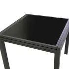 Tavolo Allungabile a 180 cm o 220 cm con Piano in Vetro Temprato - Cartellina Viadurini