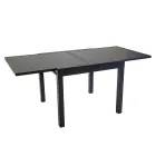 Tavolo Allungabile a 180 cm o 220 cm con Piano in Vetro Temprato - Cartellina Viadurini
