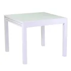 Tavolo Allungabile a 180 cm o 220 cm con Piano in Vetro Temprato - Cartellina Viadurini