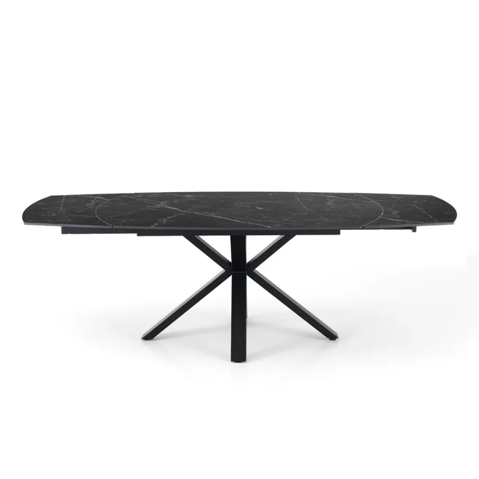 Tavolo Allungabile a 210 cm in Acciaio e Ceramica - Bavosa Viadurini