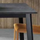 Tavolo Allungabile a 220 cm con Base Faggio Grafite Made in Italy - Toles Viadurini