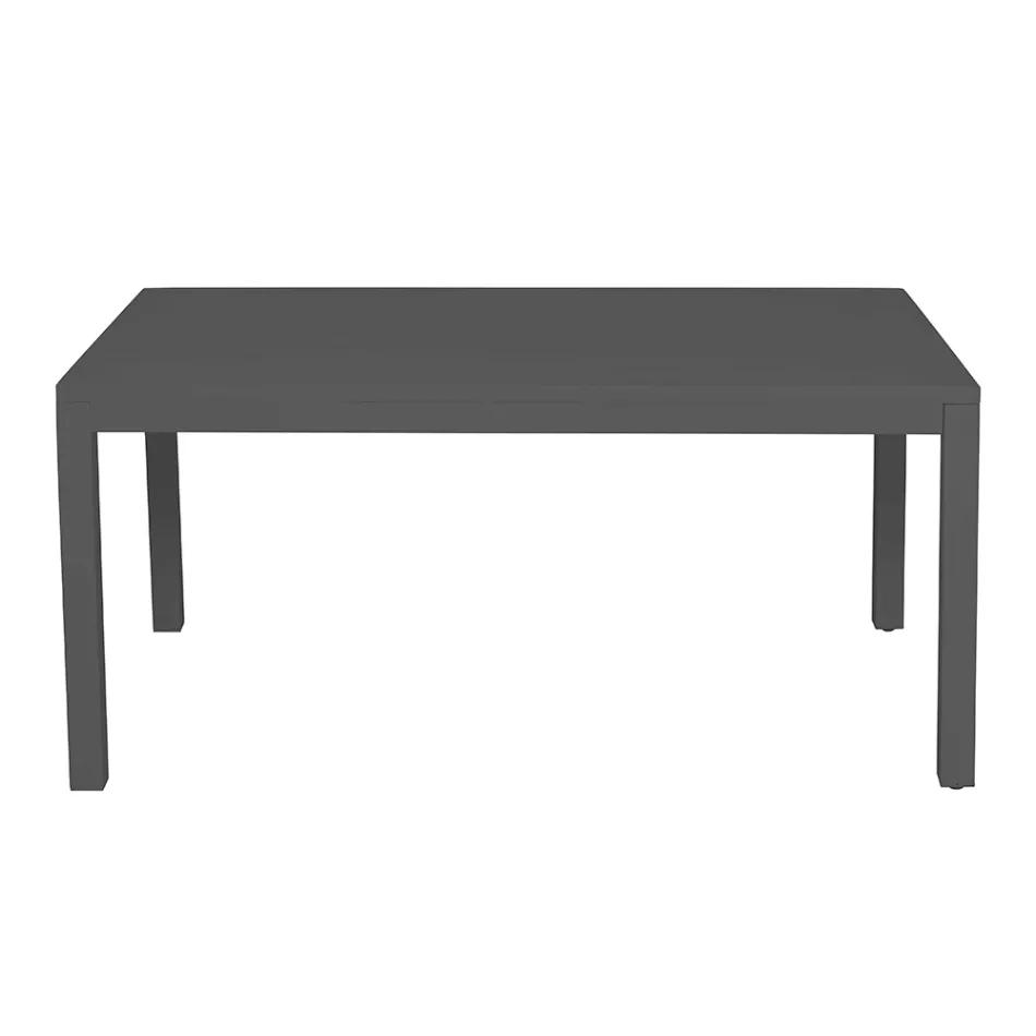 Tavolo Allungabile a 220 cm in Alluminio Antracite per il Giardino - Forbici Viadurini