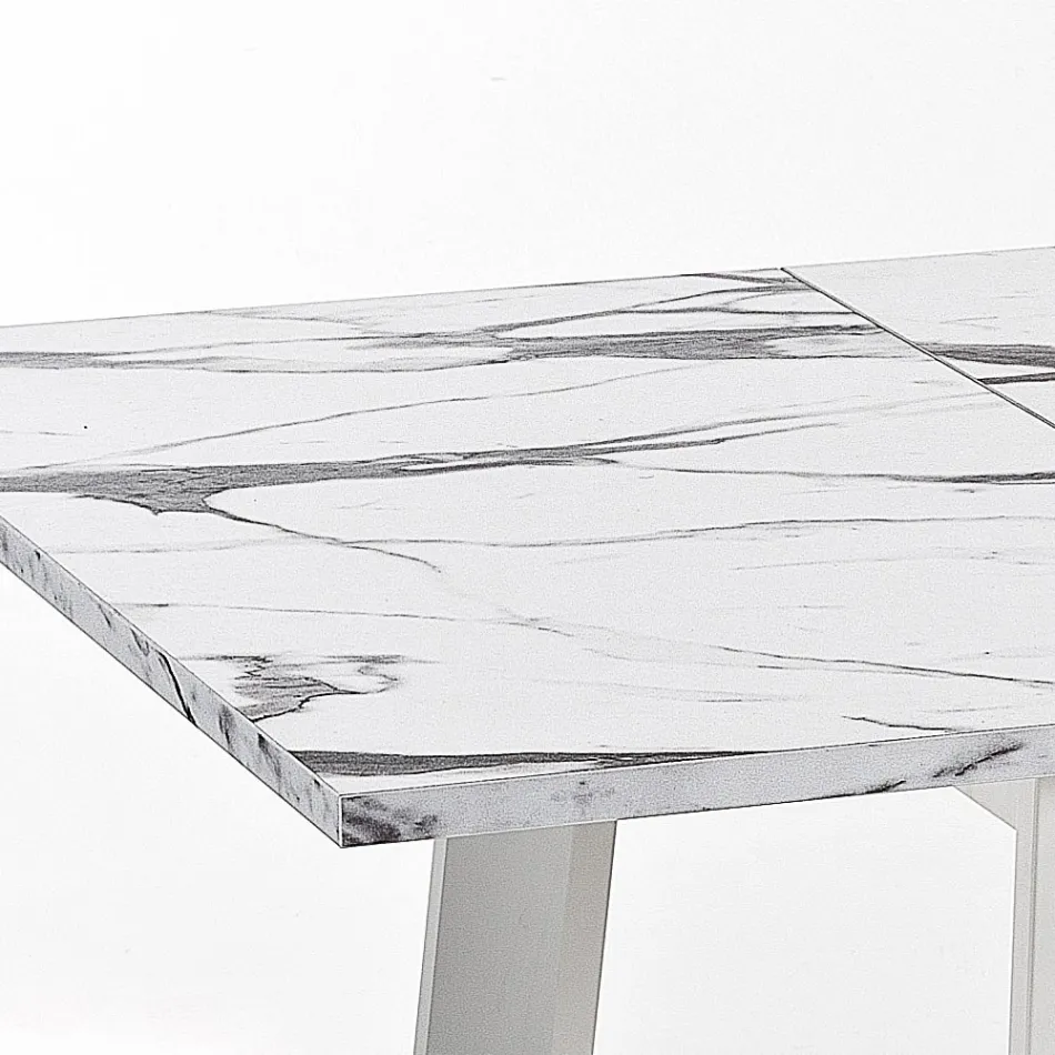 Tavolo Allungabile a 220 cm in Faggio e Melaminico Made in Italy - Toles Viadurini