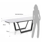 Tavolo Allungabile a 240 cm in Acciaio Grigio - Bonito Viadurini