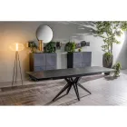 Tavolo Allungabile a 240 cm in Ceramica e Base in Metallo - Bouquet Viadurini