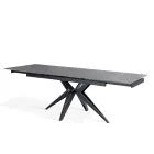 Tavolo Allungabile a 240 cm in Ceramica e Base in Metallo - Bouquet Viadurini