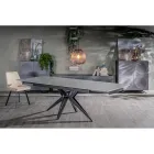 Tavolo Allungabile a 240 cm in Ceramica e Base in Metallo - Bouquet Viadurini