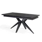 Tavolo Allungabile a 240 cm in Ceramica e Base in Metallo - Bouquet Viadurini