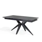 Tavolo Allungabile a 240 cm in Ceramica e Base in Metallo - Bouquet Viadurini