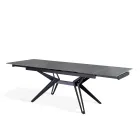Tavolo Allungabile a 240 cm in Ceramica e Metallo - Bouquet Viadurini