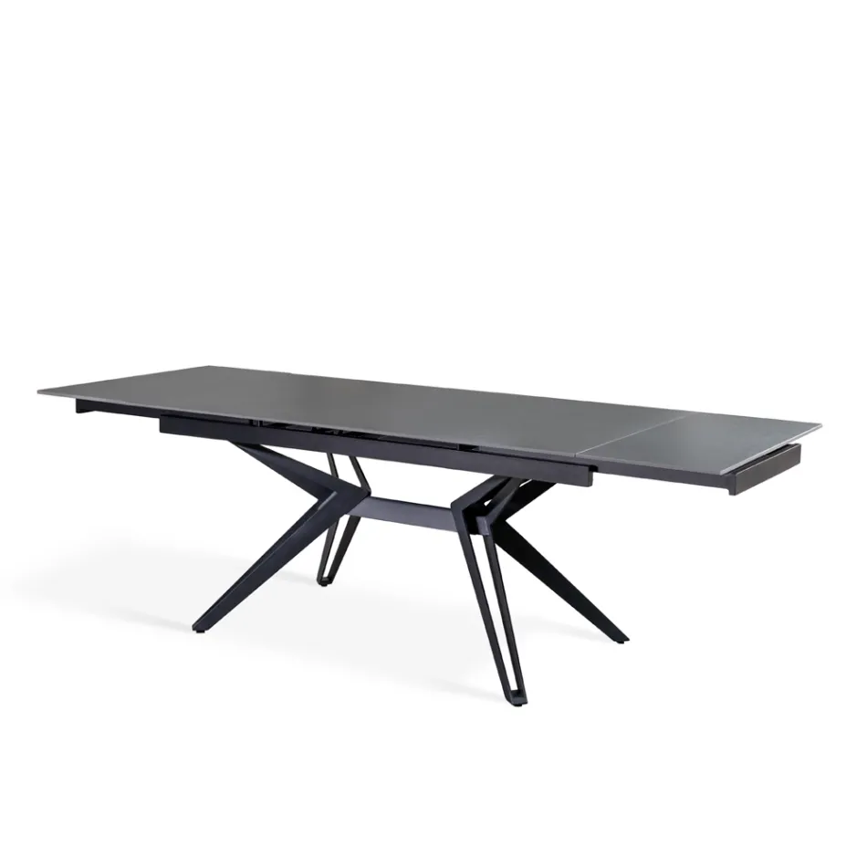 Tavolo Allungabile a 240 cm in Ceramica e Metallo - Bouquet Viadurini